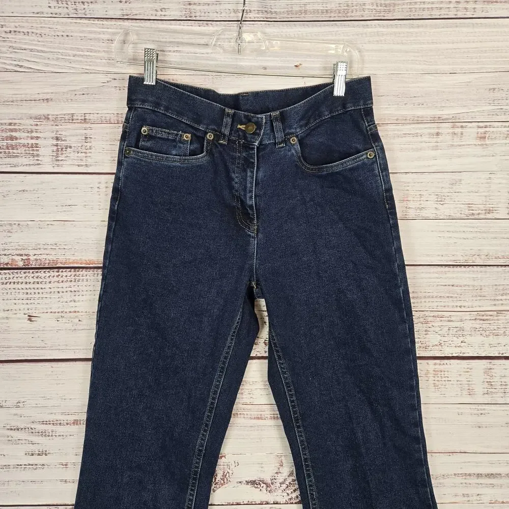 Vintage Casual Corner Jeans Women Sz 4 Stretch Bootcut High Rise Denim Dark Wash